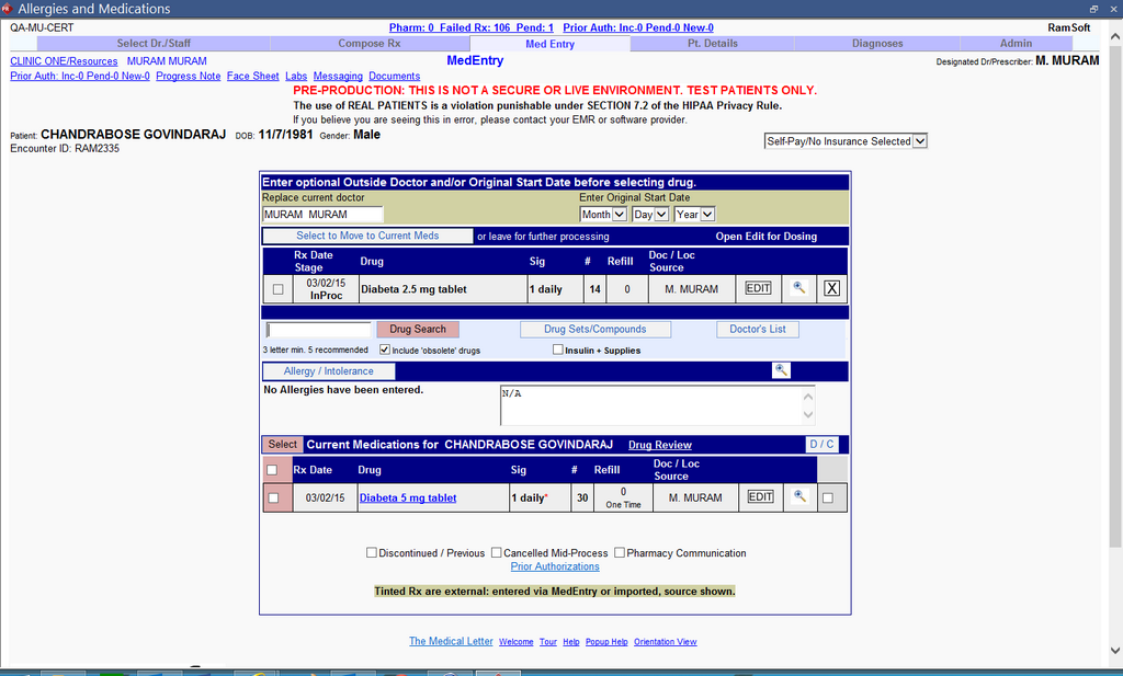 Allergies and Medications