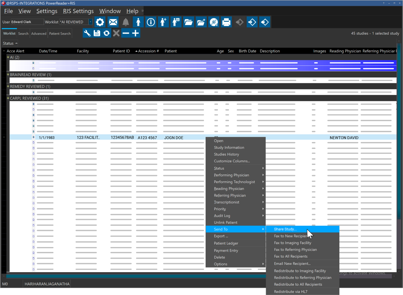 Blume Share configuration screen
