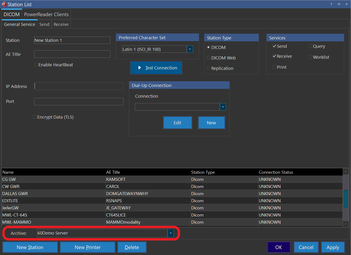 Station List Archive Server